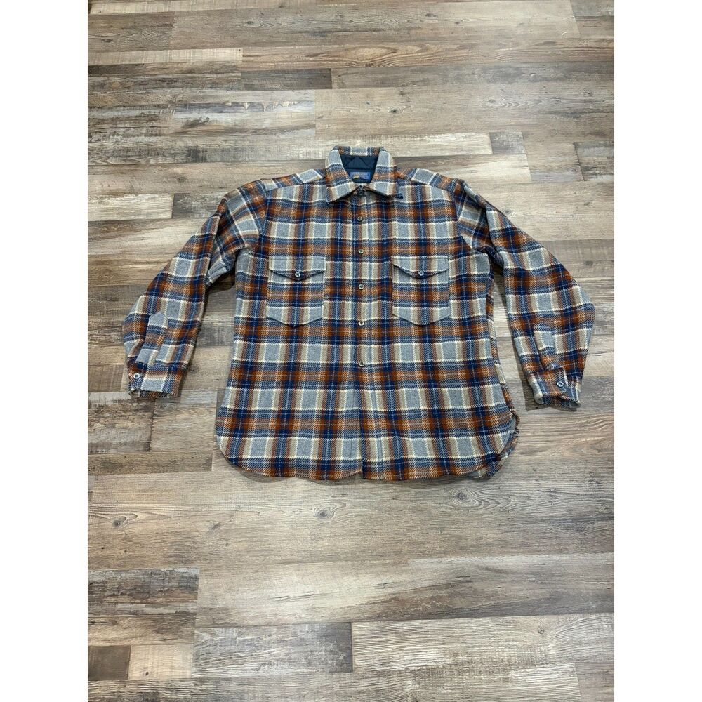 VTG Pendleton Men’s XL Shirt Plaid Heavy Wool Button Down Shacket Jacket USA